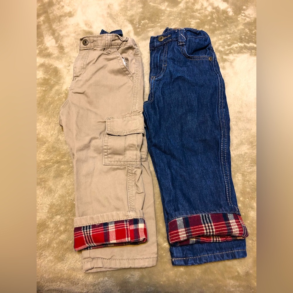 Set of 2 - Toddler Flannel Lined Wrangler Jeans size 3T